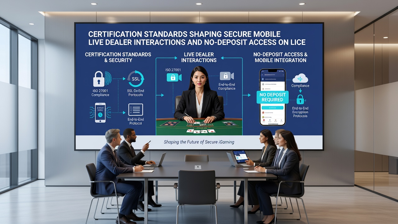 Weergave van beveiligde no-deposit toegang via mobiele live dealer interfaces