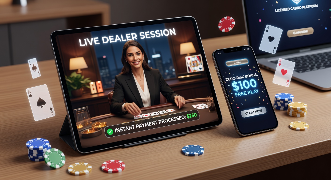 Mobiele telefoon met live dealer blackjack sessie en directe betalingsopties in een gelicenseerd casino-app