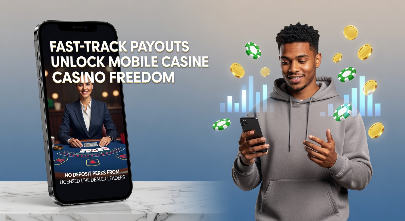 Grafiek met pijlen die snelle geldstromen tonen van mobiele casino apps naar bankrekeningen, met live dealer icons en sloten voor licenties