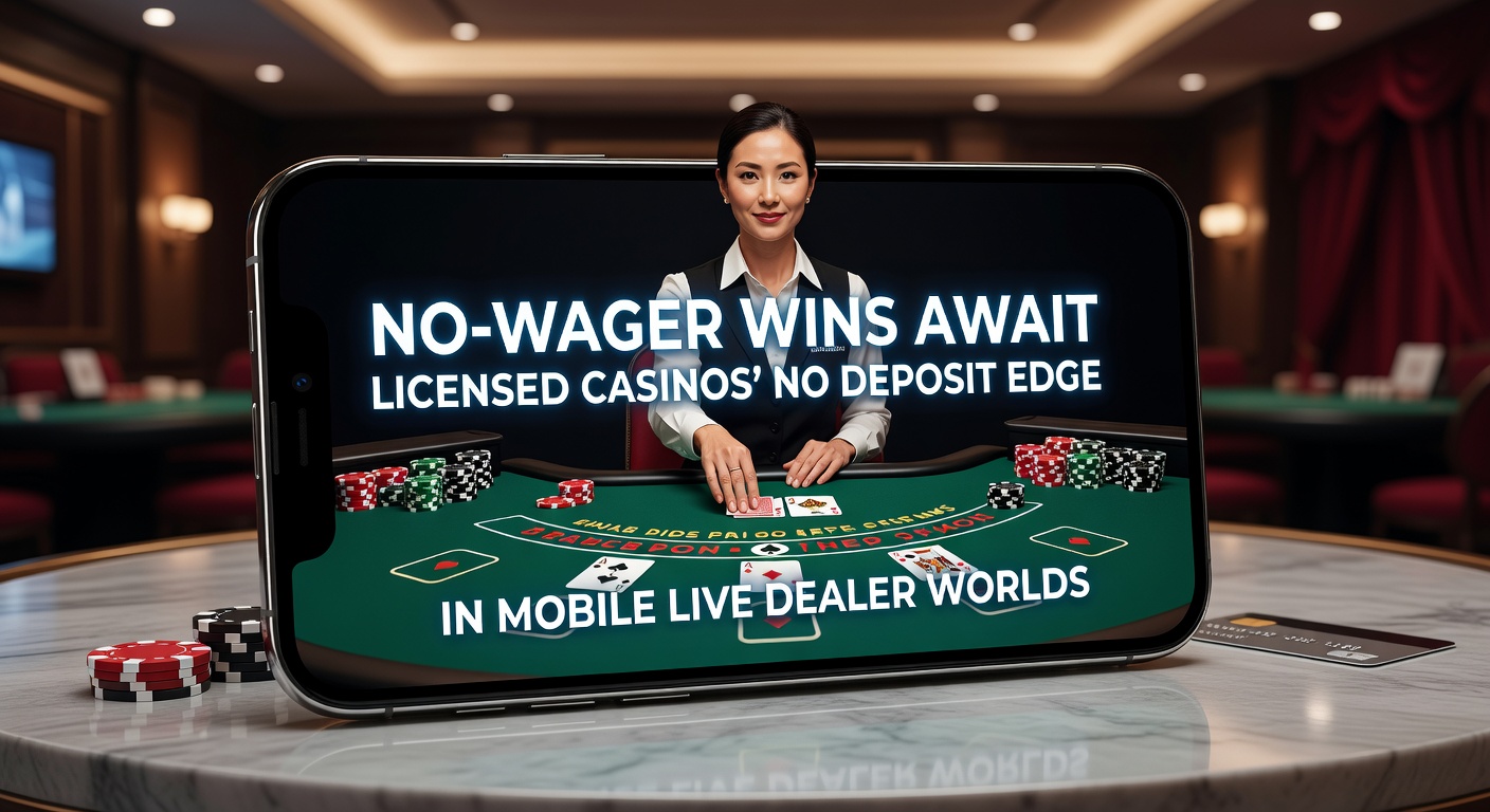 Schermafbeelding van een mobiele live dealer blackjack sessie met no-wager bonus weergegeven op een smartphone, inclusief dealer en spelerkaarten